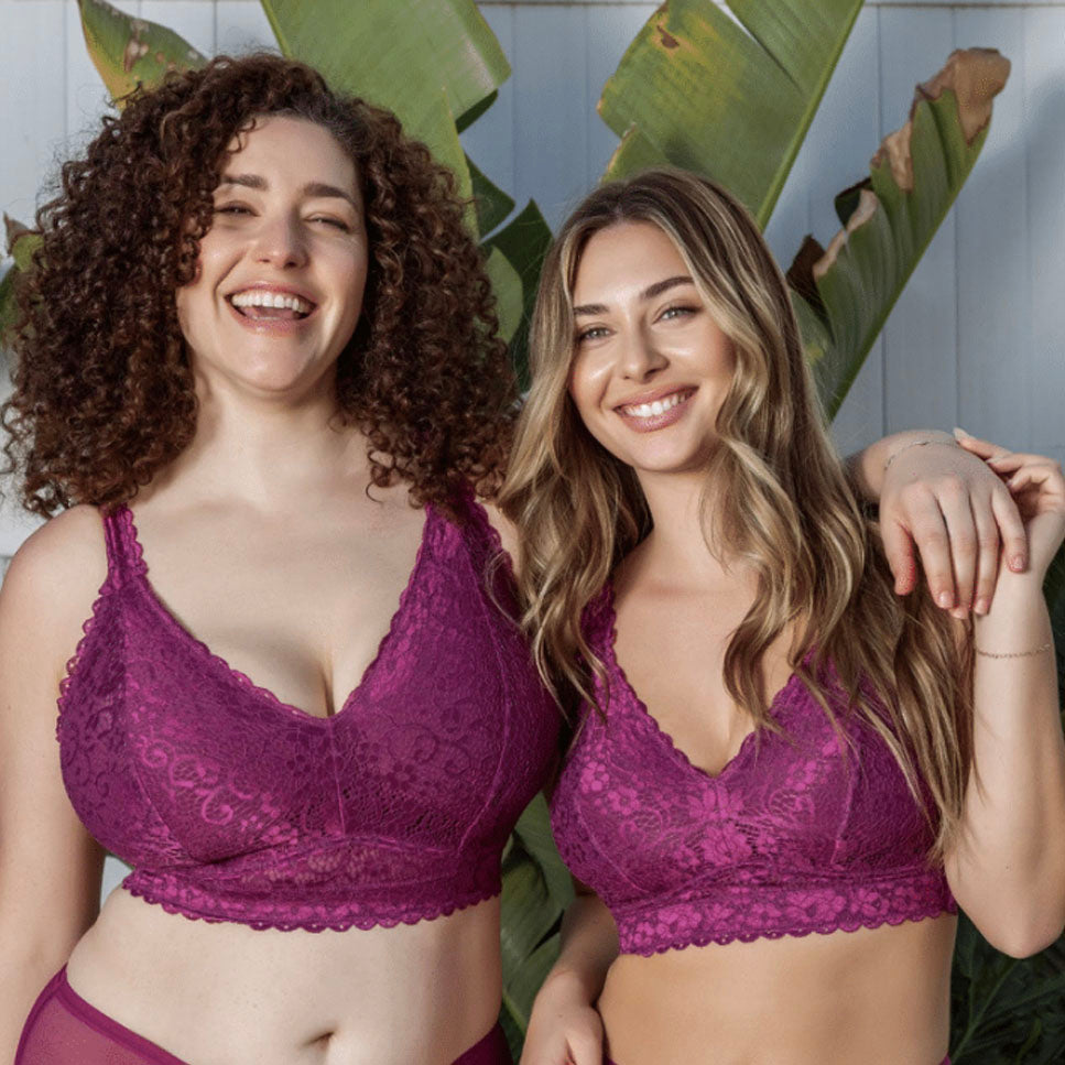 Parfait Adriana Wire Free Lace Bralette in Petal Pink