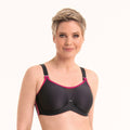 Anita Performance Wired Bra Multiway Straps in Anthrazit Pink
