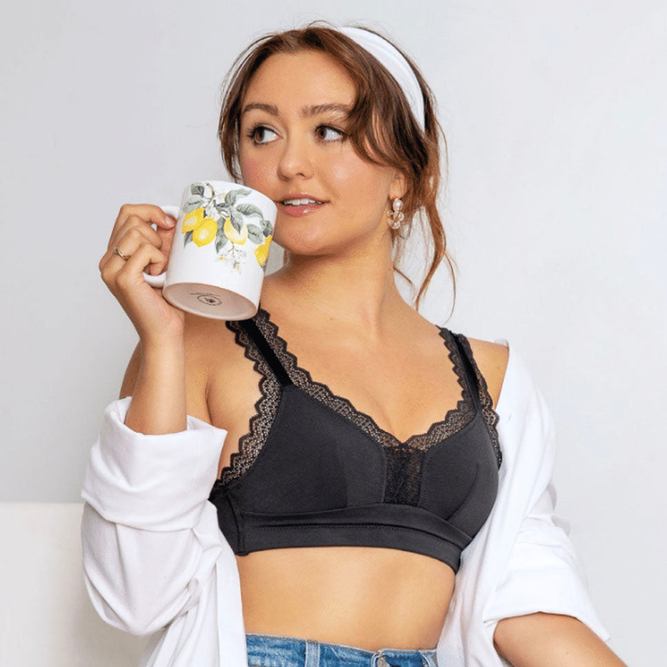 Parfait Dalis Wire-Free Bralette in Charcoal